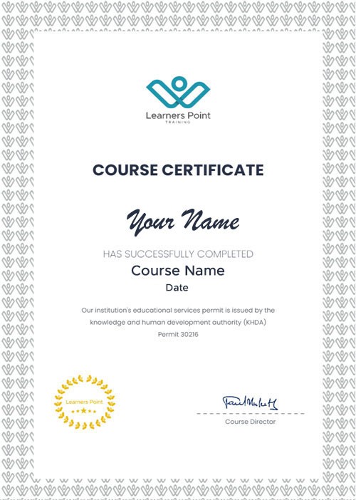 Learners Point Certificate